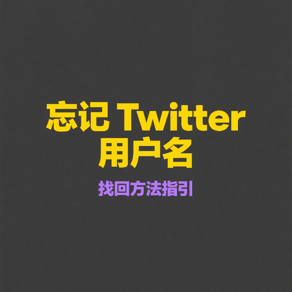 忘记Twitter用户名？教你用手机号和邮箱快速找回账号