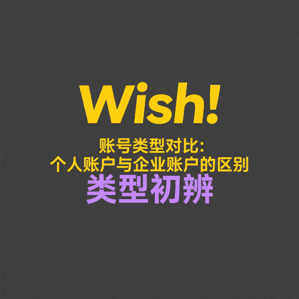 Wish个人账户与企业账户的类型对比