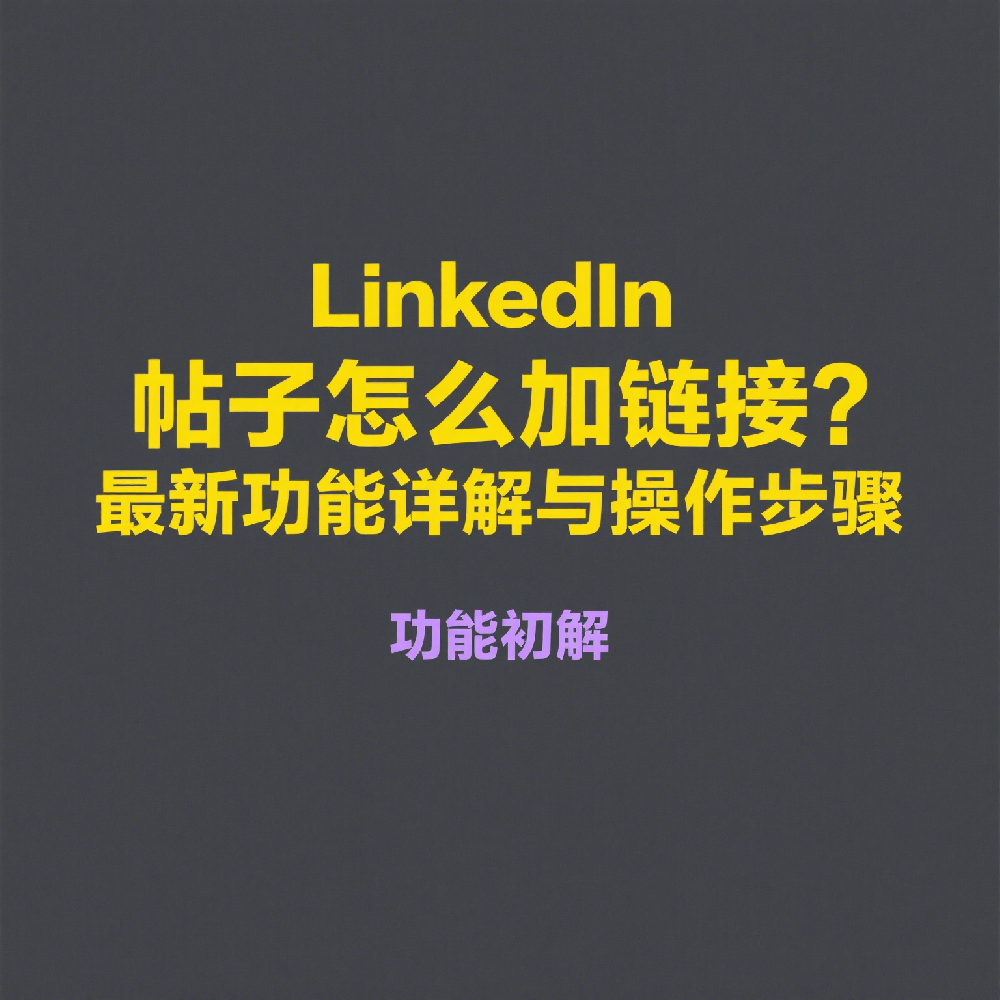 LinkedIn帖子怎么加链接？最新功能详解与操作步骤