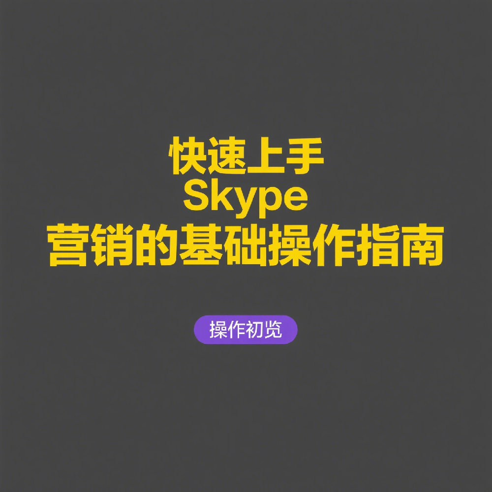 新手入门：快速上手Skype营销的基础操作指南