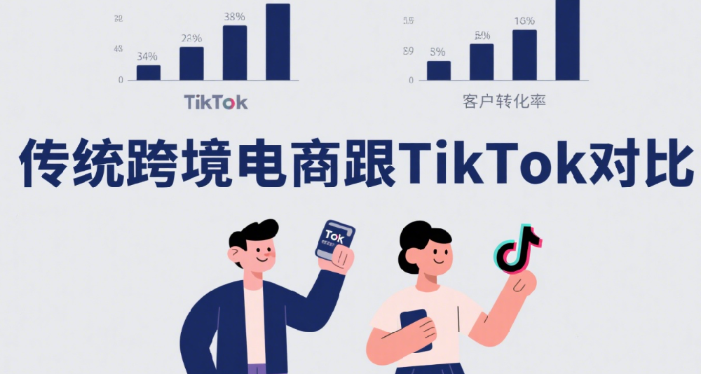 传统跨境电商跟TikTok对比